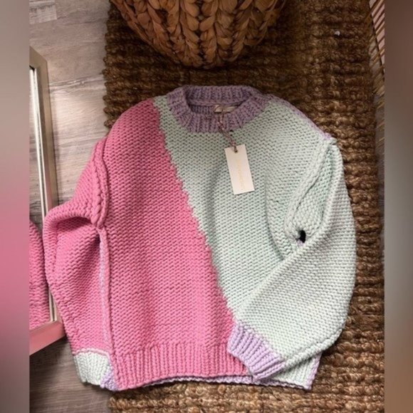 NWT Loveshackfancy Isaiah Pullover Sweater Small NEW Chunky Cable Knit Oversized - Picture 11 of 11